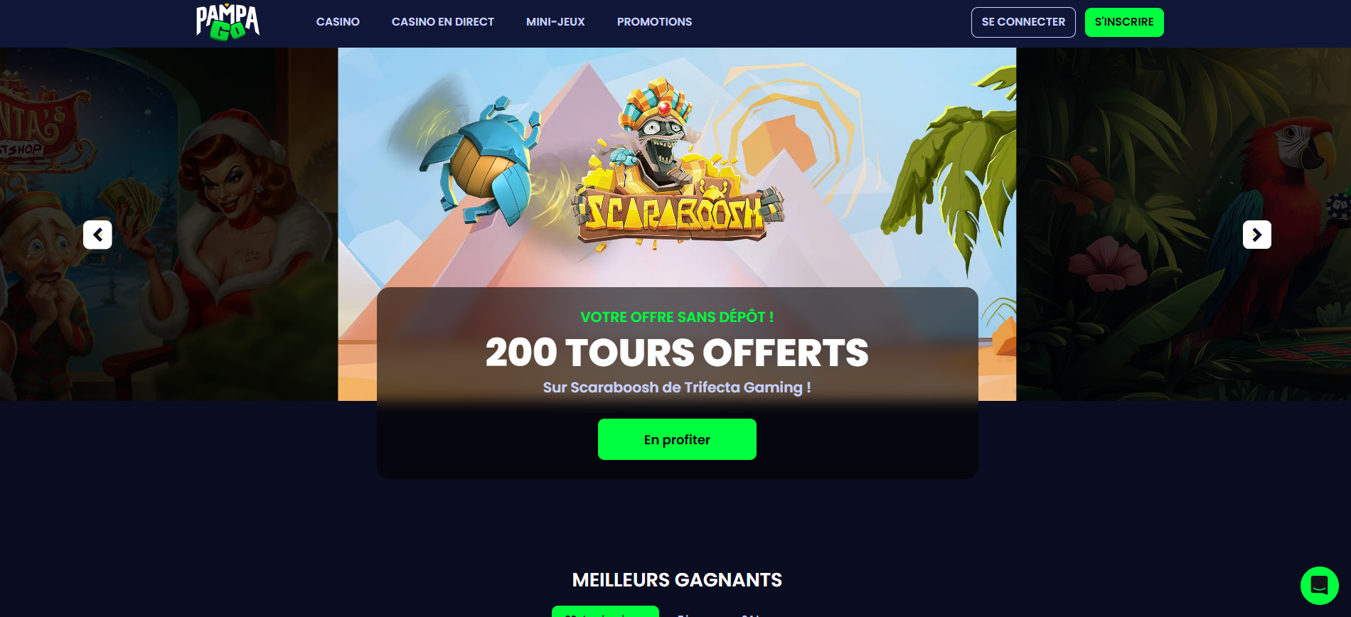 Explorez la plateforme Pampago offrant un vaste catalogue de jeux très diversifiés.