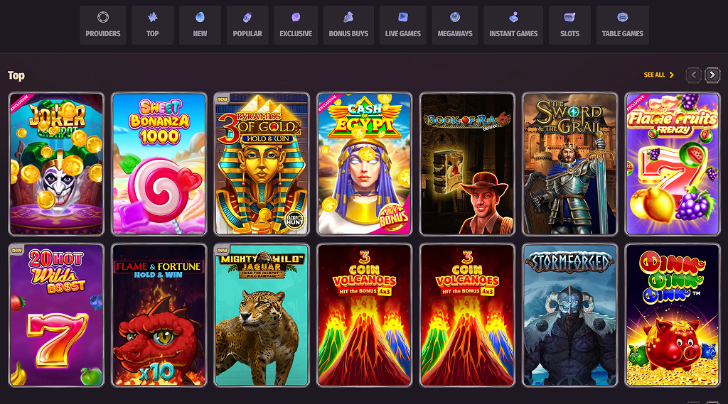 Une mosaïque montrant la diversité des 12 000 jeux de machines à sous sur Dragonia Casino