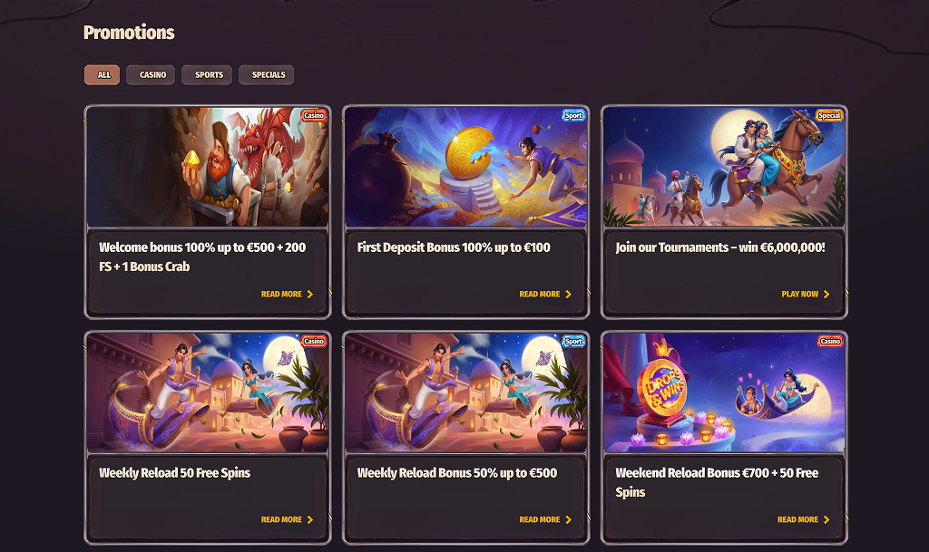 Liste complète des promotions hebdomadaires et bonus de recharge disponibles chez Dragonia Casino