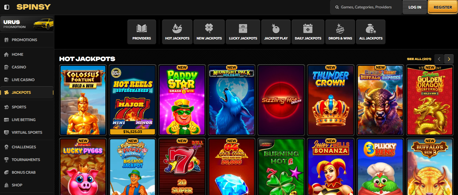 Illustration des jackpots progressifs chauds offrant des gains massifs sur les machines à sous Spinsy