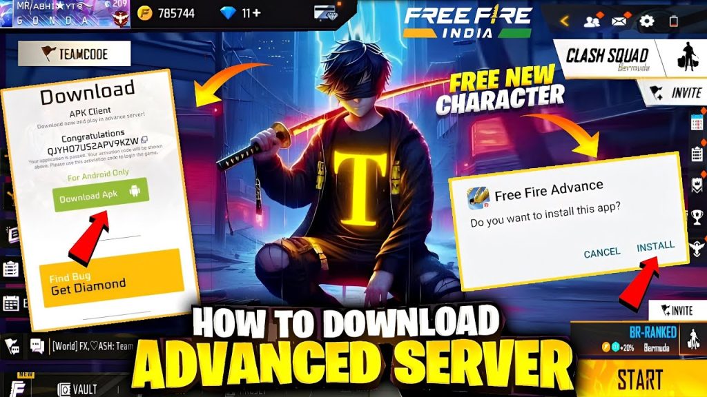 how to download advance server