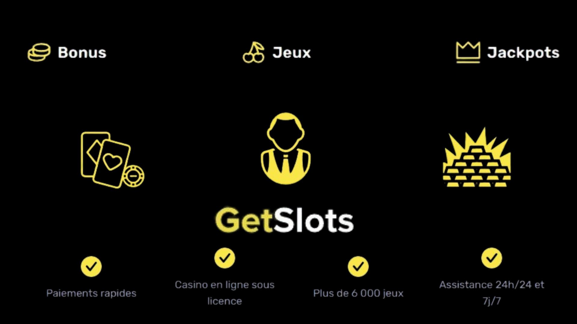 Formulaire d'inscription simple et rapide pour créer un compte joueur sur Getslots Casino.