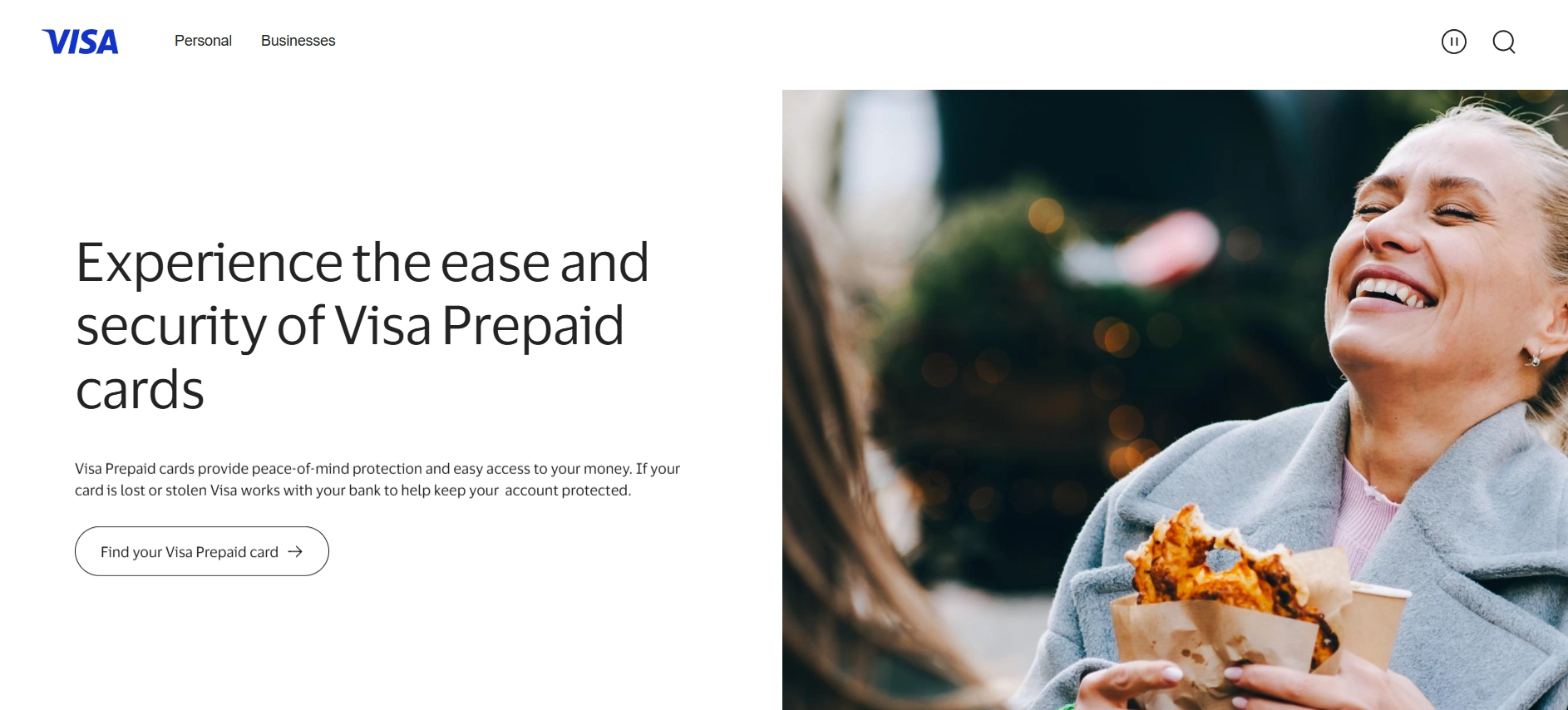 Visa security features highlighting zero liability protection and advanced fraud prevention tools.