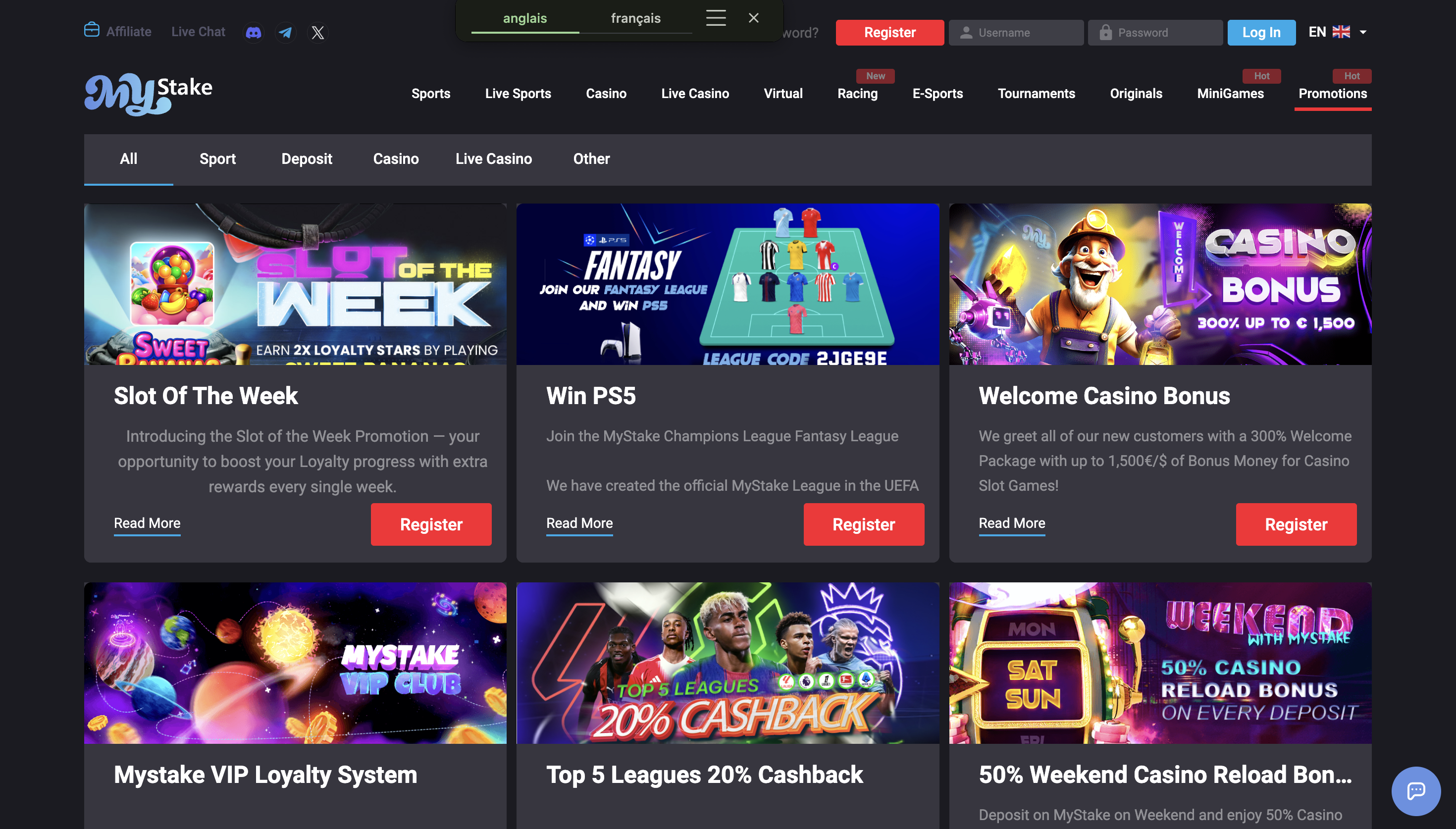 Bonus MyStake Casino
