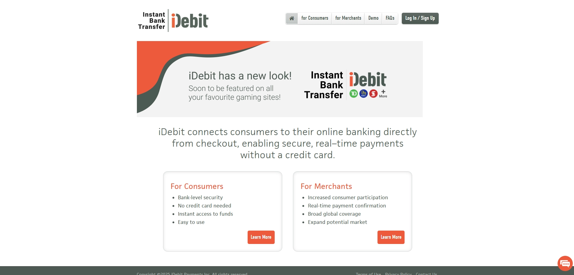 iDebit offers secure instant bank transfers for online gaming transactions